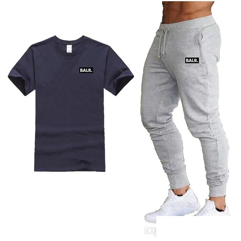 Men`S T-Shirts New Balr Designer T-Shirt Add Jogger Pants Chinos Men Fashion Harem Long Trousers Drop Delivery Apparel Men`S Clothing Dht6N