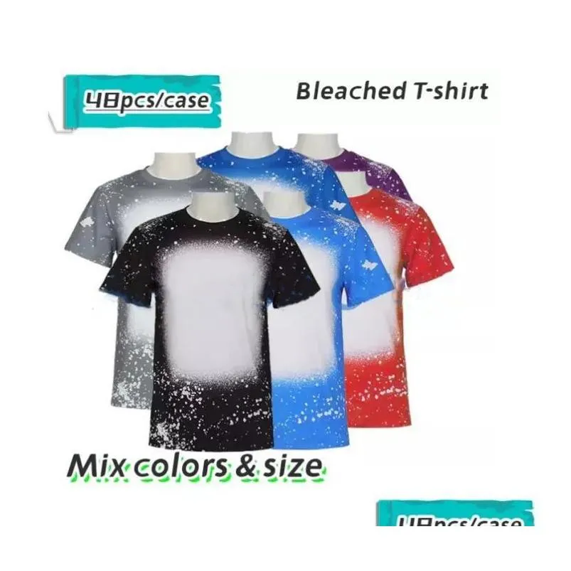 Other Festive & Party Supplies Usa Warehouse Party Supplies Wholesale Sublimation Bleached Shirts Heat Transfer Blank Bleach Shirt Pol Dhjev