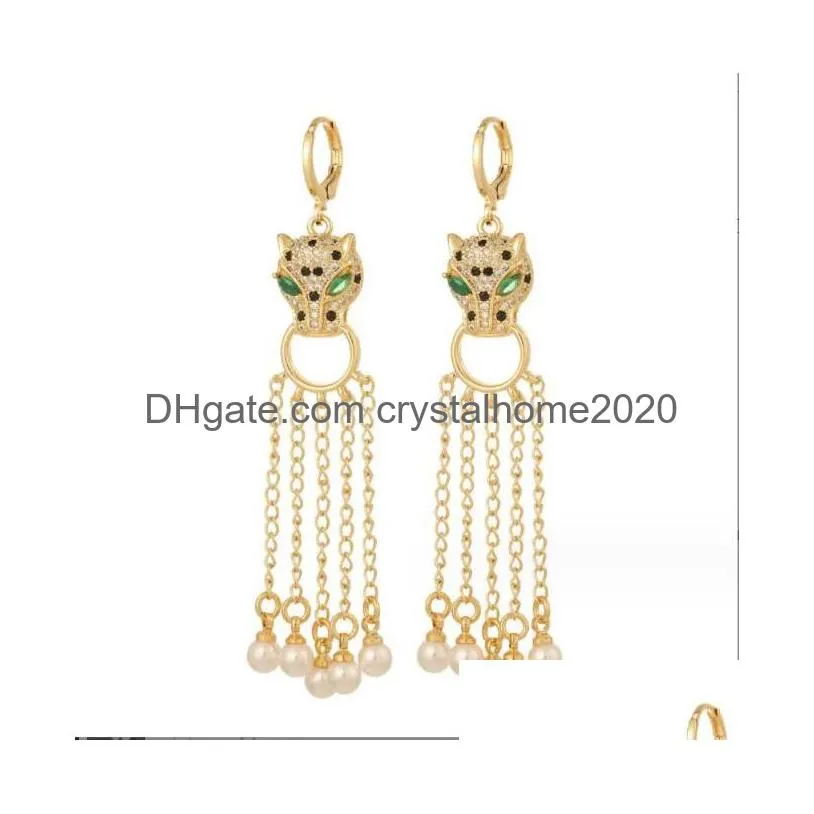 Other Jewelry Sets Personalized Womens Long Fringe Leopard Earrings Drop Delivery Jewelry Jewelry Sets Dhvfb