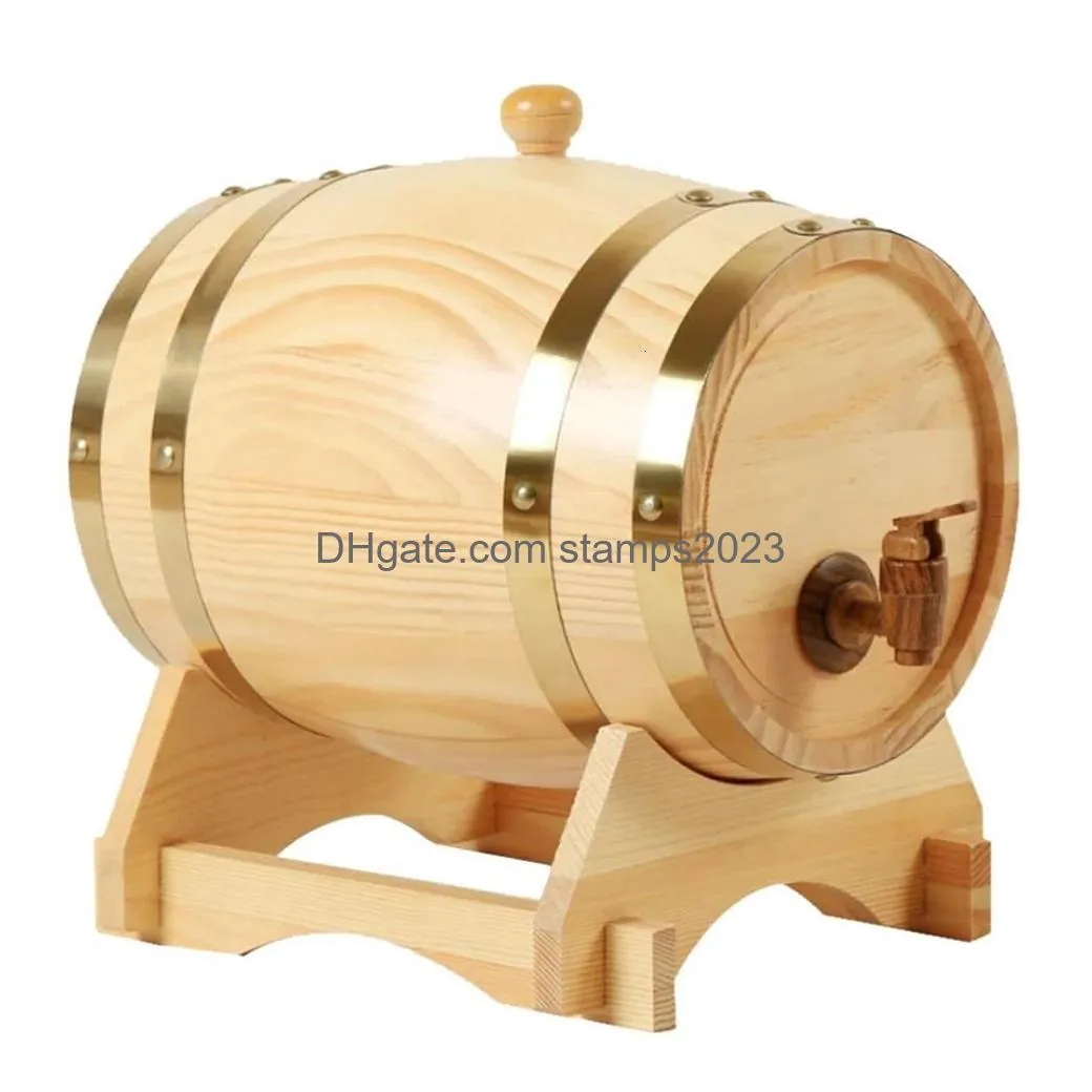 Bar Tools 3L1.5L Oak Wine Barrel Storage Keg Brewage For Liquor El 231228 Drop Delivery Home Garden Kitchen, Dining Bar Barware Dhiun