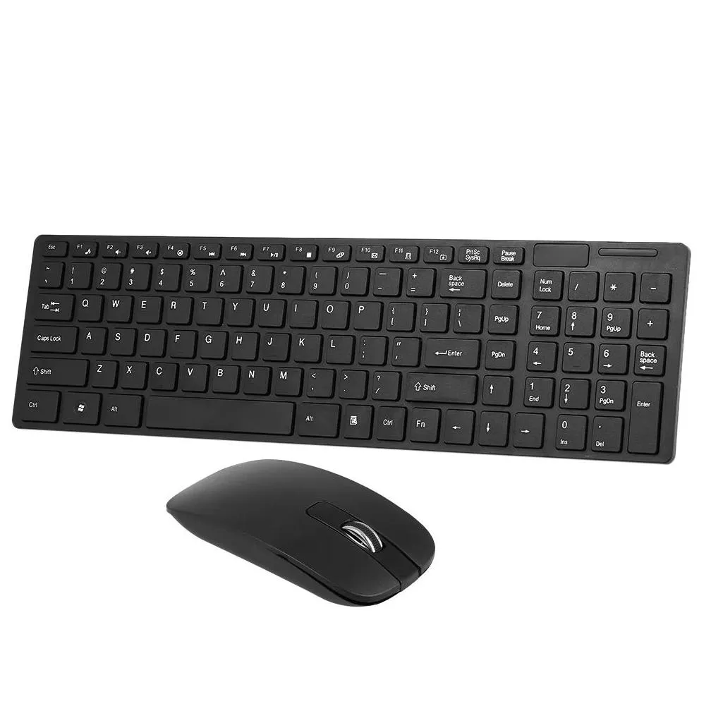 2.4g wireless keyboard and mouse combo computer keyboard with mouse plug and play keyboard for laptop