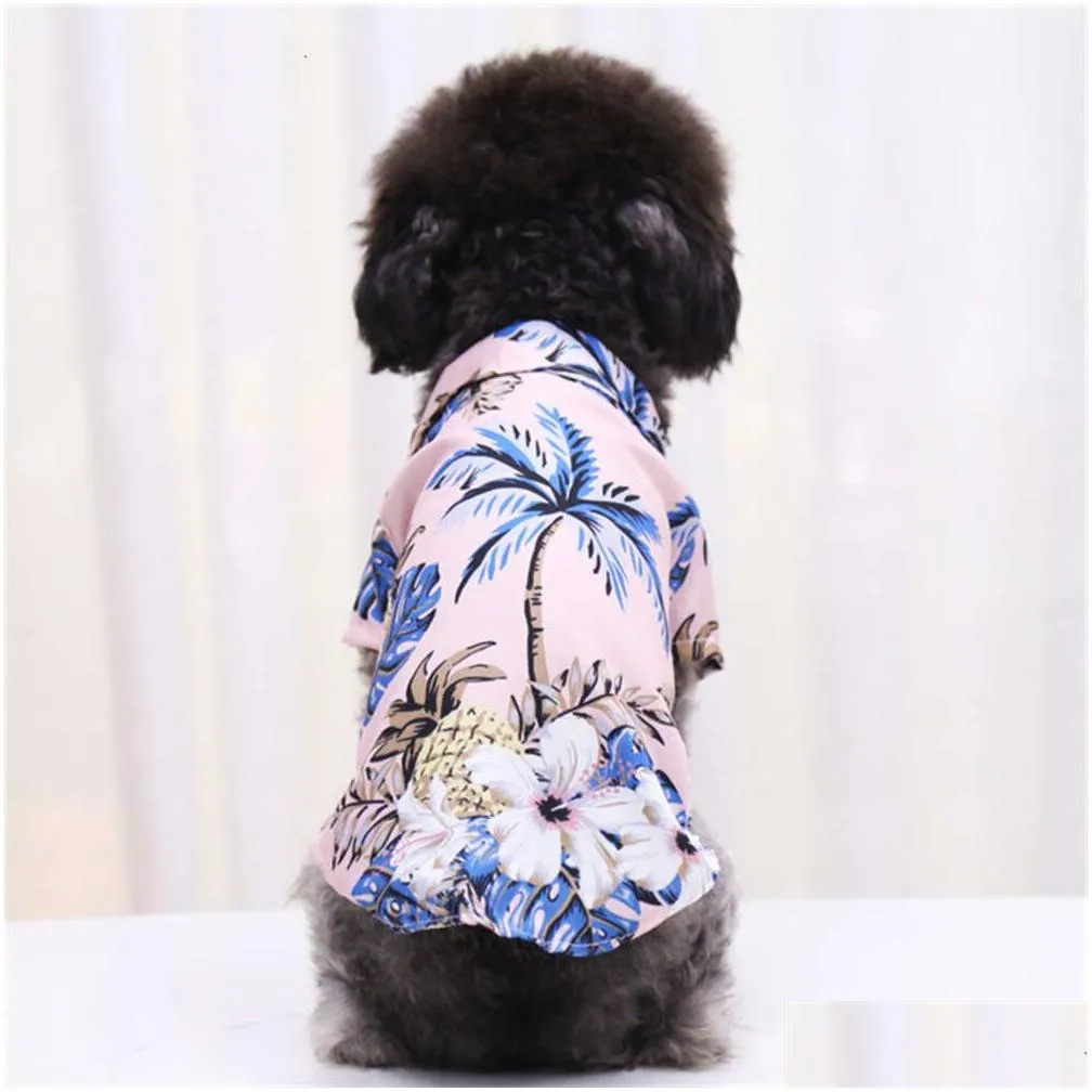 small pet clothes hawaiian style breathable cool summer dog clothes clothing wholesale shirts for small medium dogs mhy049