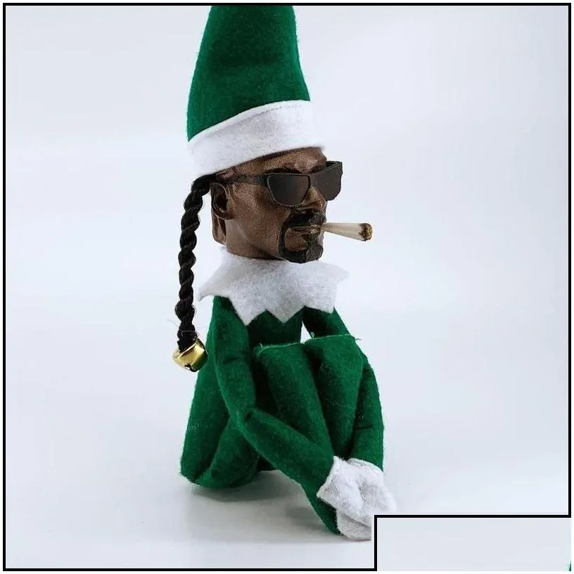 Decorative Objects & Figurines Decorative Objects Figurines Snoop On A Stoop Christmas Elf Doll Spy Bent Home Decoration Year Gift Toy Dh9Ho