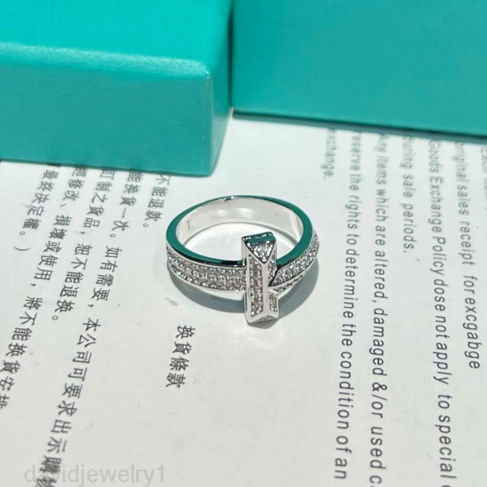 Tiffanyjewelry Halo Deisgner Ring Designer For Women Designer Ring Jewelry Diamond Ring High 18K Rose Gold Fashion Couple Ring 870