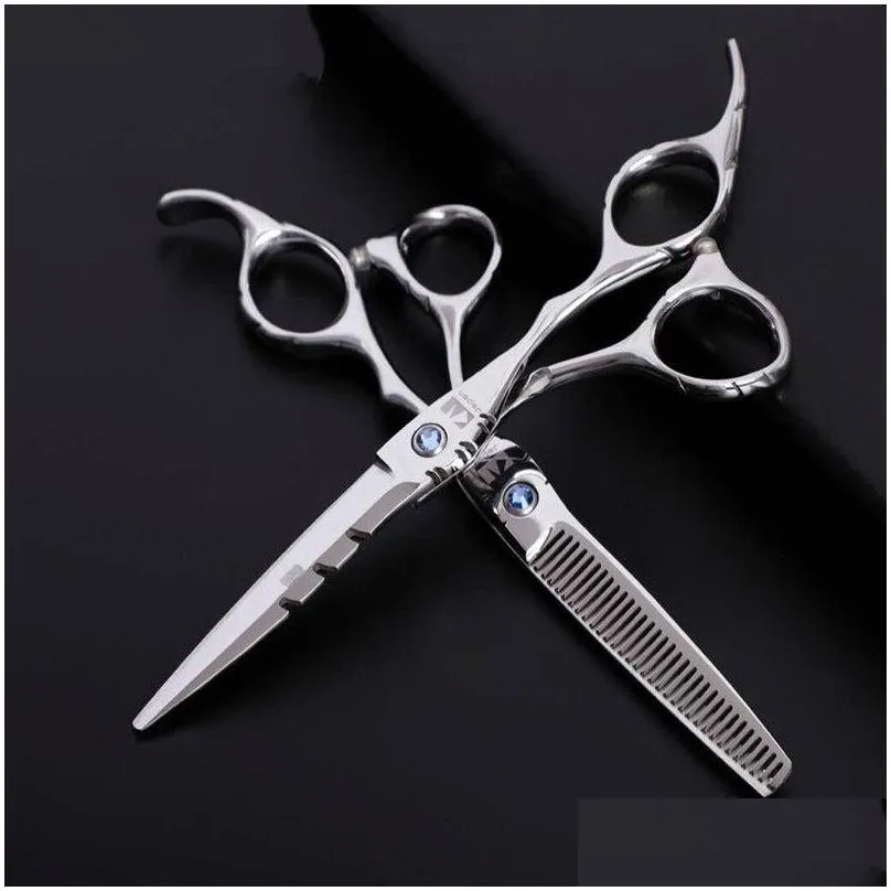 Hair Scissors Japan Original 6.0 Professional Hairdressing Scissors Barber Set Hair Cutting Shears Scissor Haircut Drop Delivery Hair Dhp8G