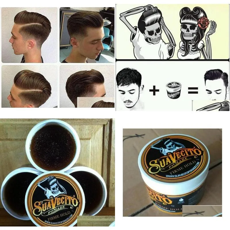pomade hair gel style firme hold pomades waxes strong hold restoring ancient ways big skeleton hair slicked back hair oil wax mud