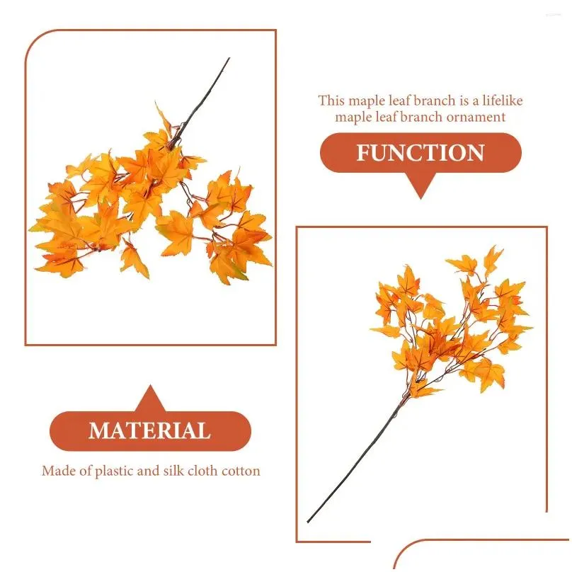 decorative flowers goblincore room decor simulated cuttings ornament fall leaves branch