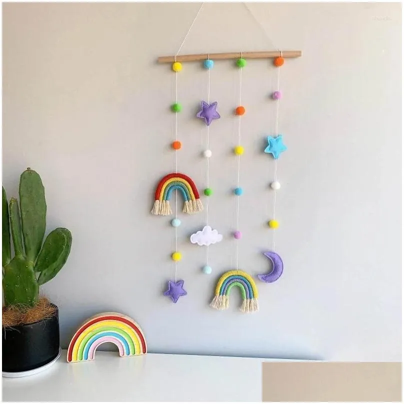hair accessories rainbow po display holder with girls bow clips storage hanger wall hanging picture drop
