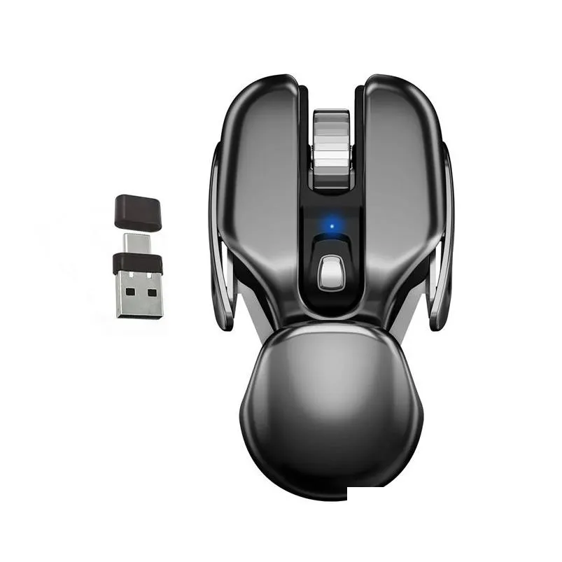 inphic px2 wireless mouse with usb type c 2-in-1 receiver rechargeable silent click optical cordless mouse for laptop pc computer macbook