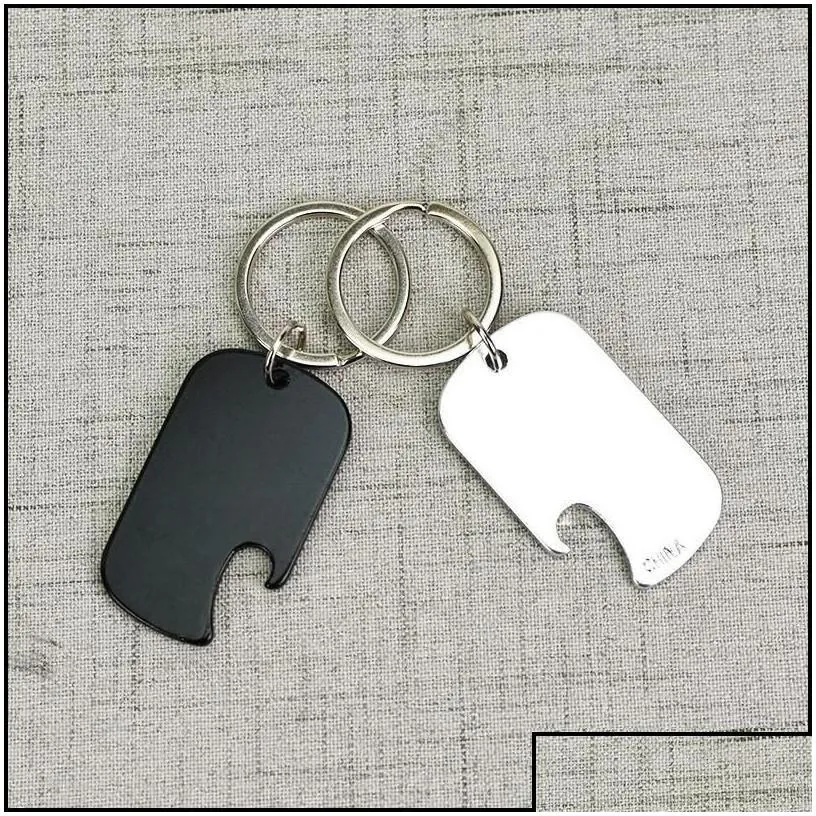Dog Tag Id Card Aluminum Alloy Tag Opener Military Pet Doggy Id Tags Portable Small Beer Bottle Openers Drop Delivery Home Garden Sup