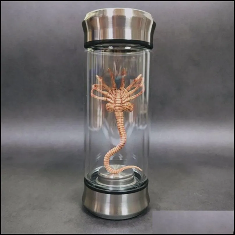 Decorative Objects & Figurines Decorative Objects Figurines Alien Jar Xenomorph Specimen Faceher Embryo Glass Movie Prop Replica 23022 Dhpjo