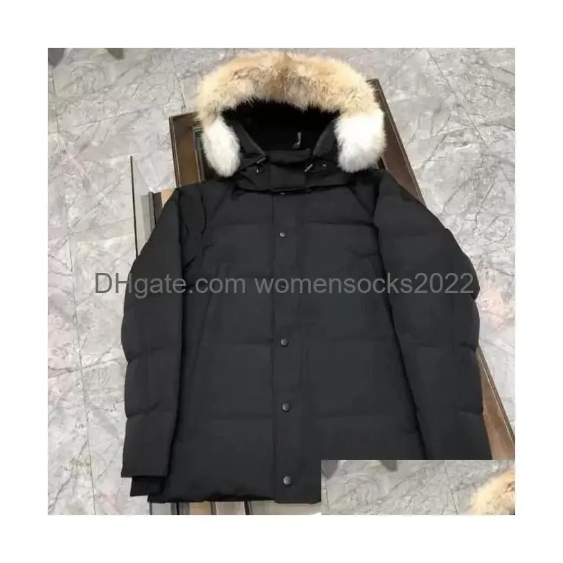 Men`S Jackets 2023 Mens Jackets Winter Cotton Womens Parka Coats Fashion Outdoor Windbreakers Couples Thickened Warm Custom Designer C Dhx0E