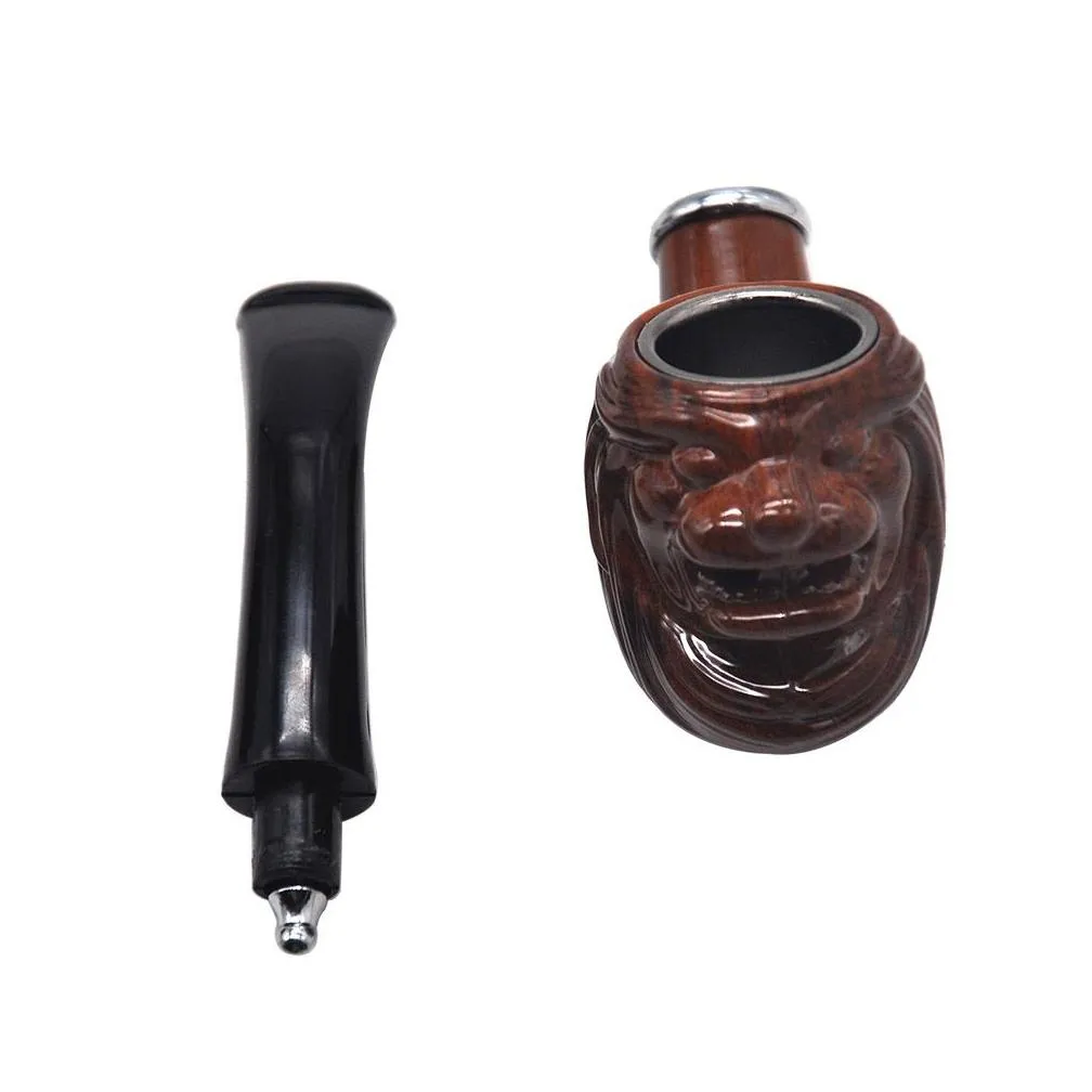 unique wood hand pipes 145mm with tobacco bowl wooden cigarette holder smoking accessories water pipe accessory wholesale