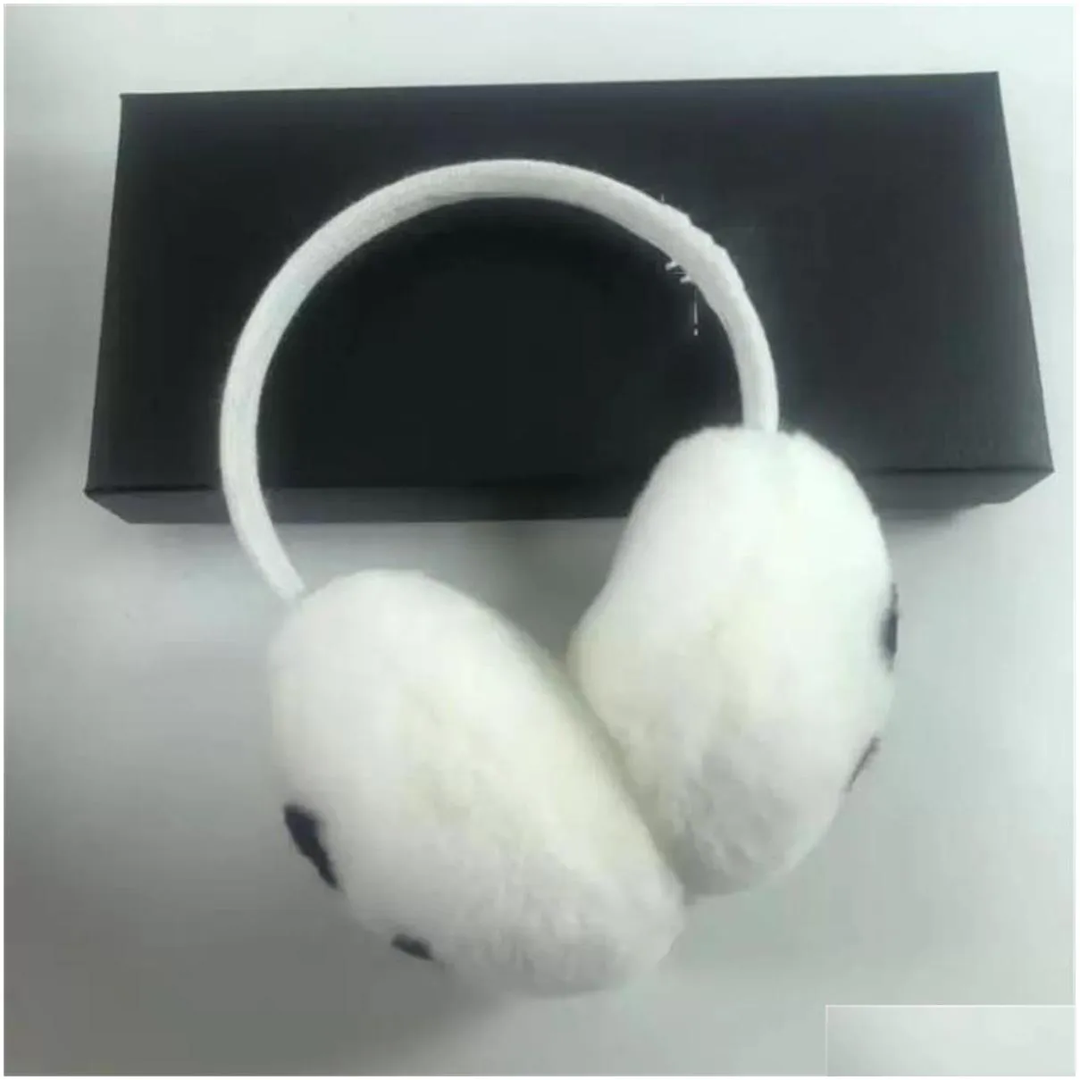 Ear Muffs Classic Winter Earmuffs Female Rabbit Fleece Brand Fashion Designer Warm Drop Delivery Dhnrc