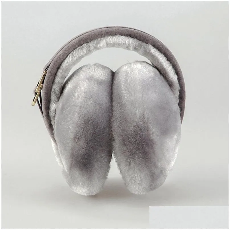 Ear Muffs Warm P Earmuffs Imitation Fur Uni Sweet Style Pure Color Fashion Foldable Soft Simple Adjustable Winter Accessories Drop De Dhhdc