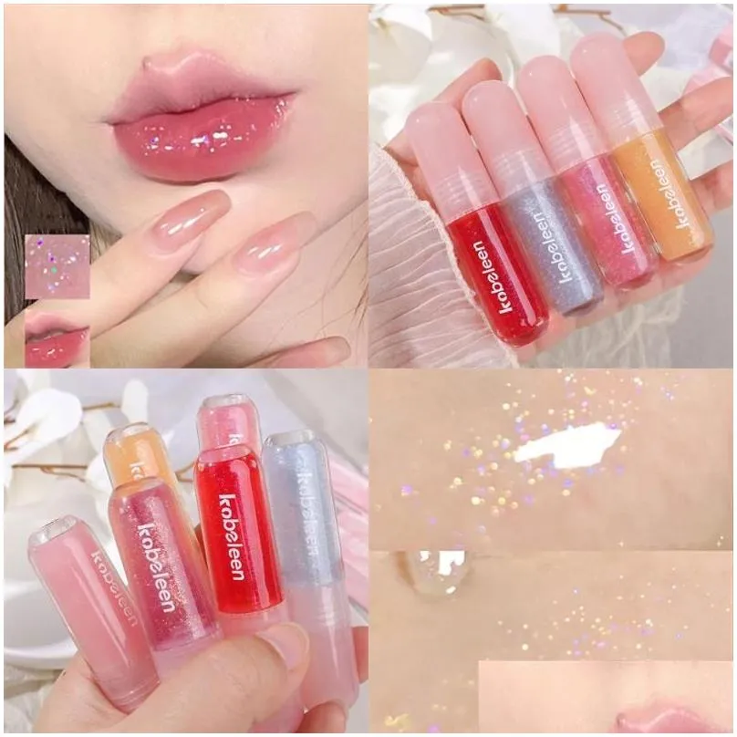 lip gloss 6 colors transparent water light shiny waterproof glossy long lasting natural jelly oil women lips makeup cosmetic