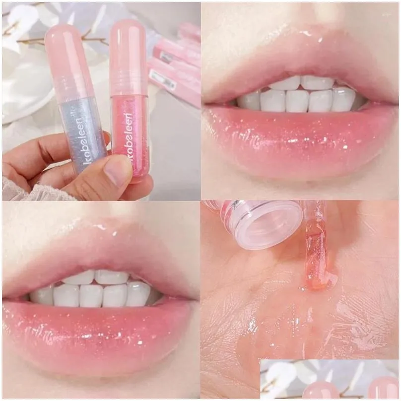 lip gloss 6 colors transparent water light shiny waterproof glossy long lasting natural jelly oil women lips makeup cosmetic