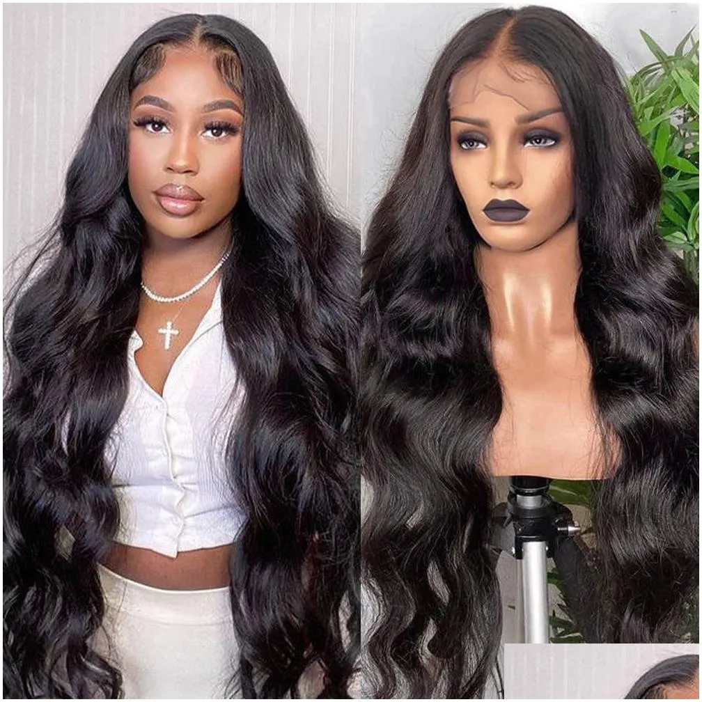 hd transparent 13x4 13x6 body wave lace front human hair wigs for women 360 lace frontal wig pre plucked 4x4 closure wig mstoxic