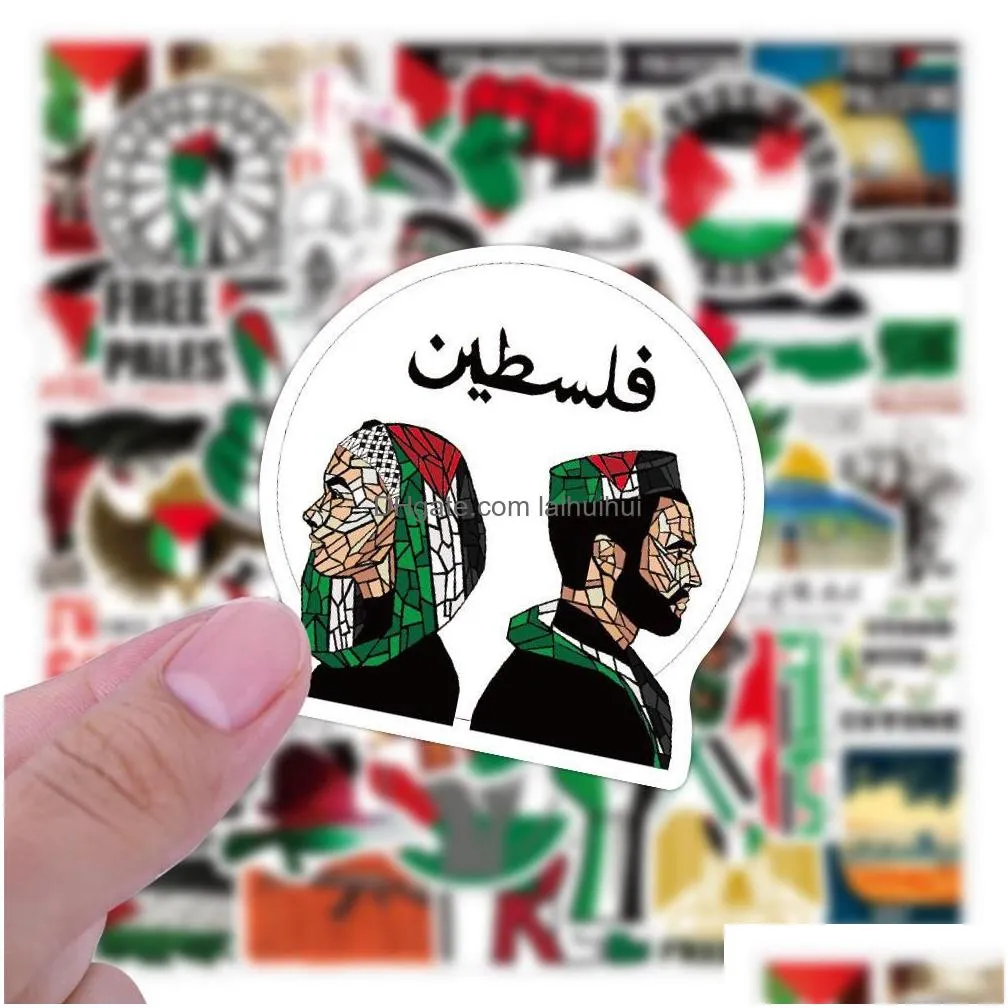 50pcs palestine stickers palestinians graffiti stickers for diy luggage laptop skateboard motorcycle bicycle stickers