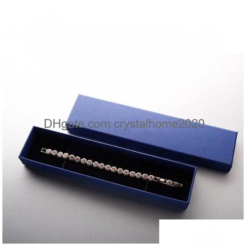 Bangle Crystal Jewelry Bracelet Rose Gold Original Box Set Drop Delivery Jewelry Bracelets Dhsm7