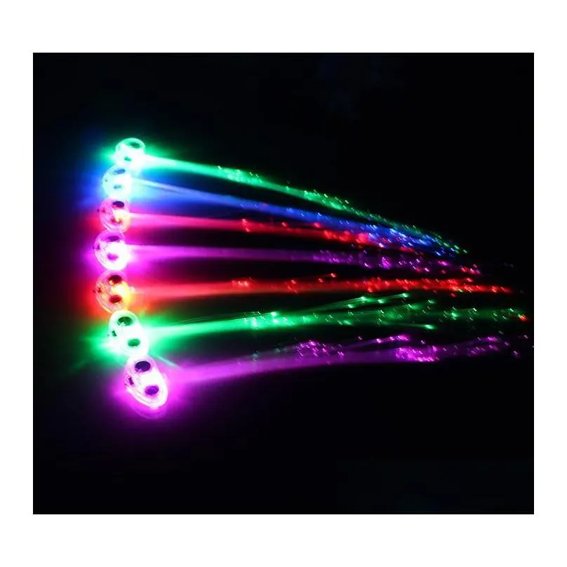 Other Event & Party Supplies Led Colour Flash Braid Light Up Fibre Braids Hair Extension Disco Night Club Concert Dancing Party Rock A Dhm0N