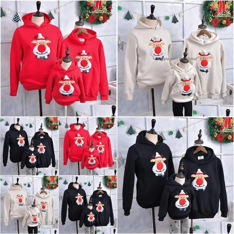 2019 winter family clothing sweater clothing warm dad son hoodies matching mother daughter clothes