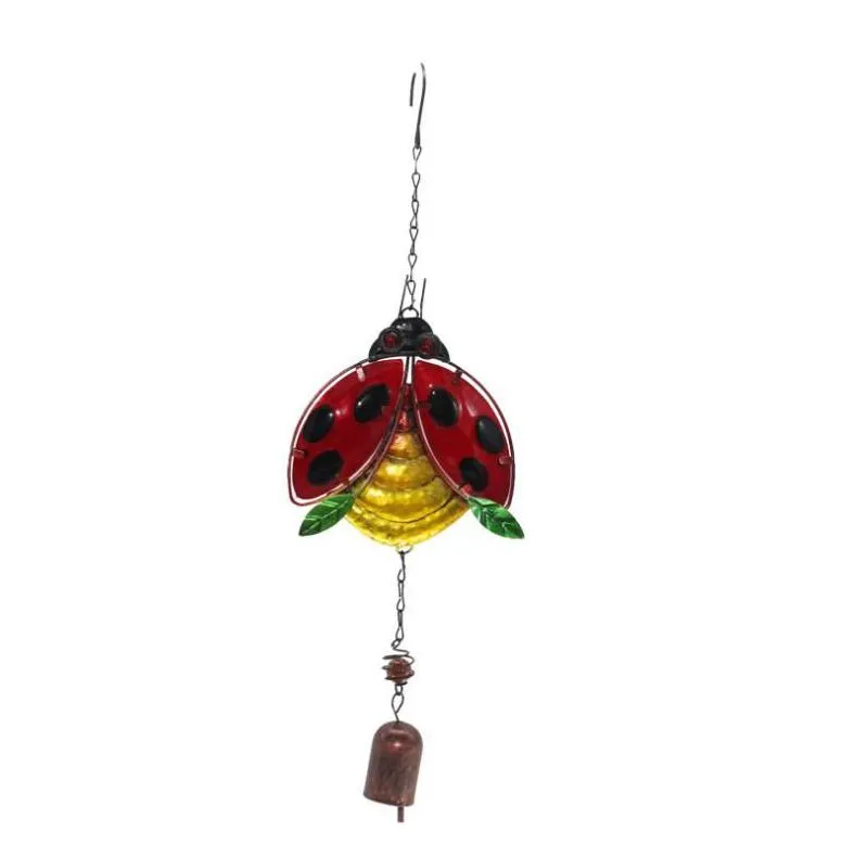 Garden Decorations Wind Chime Ladybug Butterfly Owl Wind-Bell Garden Decoration Home Patio Porch Yard Lawn Balcony Decor Holiday Gift Dh2Yr