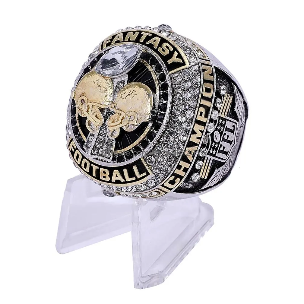 Band Rings 2023 Fantasy Football Ring With Stand Fl Size 8-14 Drop Drop Delivery Jewelry Ring Dhrvm