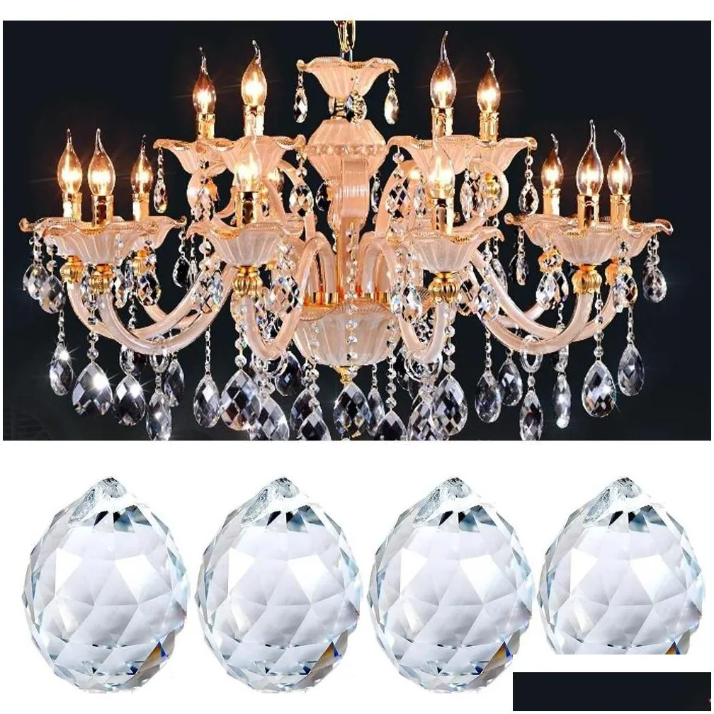 New Hanging Clear Crystal Ball Sphere Prism Pendant Spacer Beads For Home Wedding Party Light Lamp sqcRDH dhseller2010