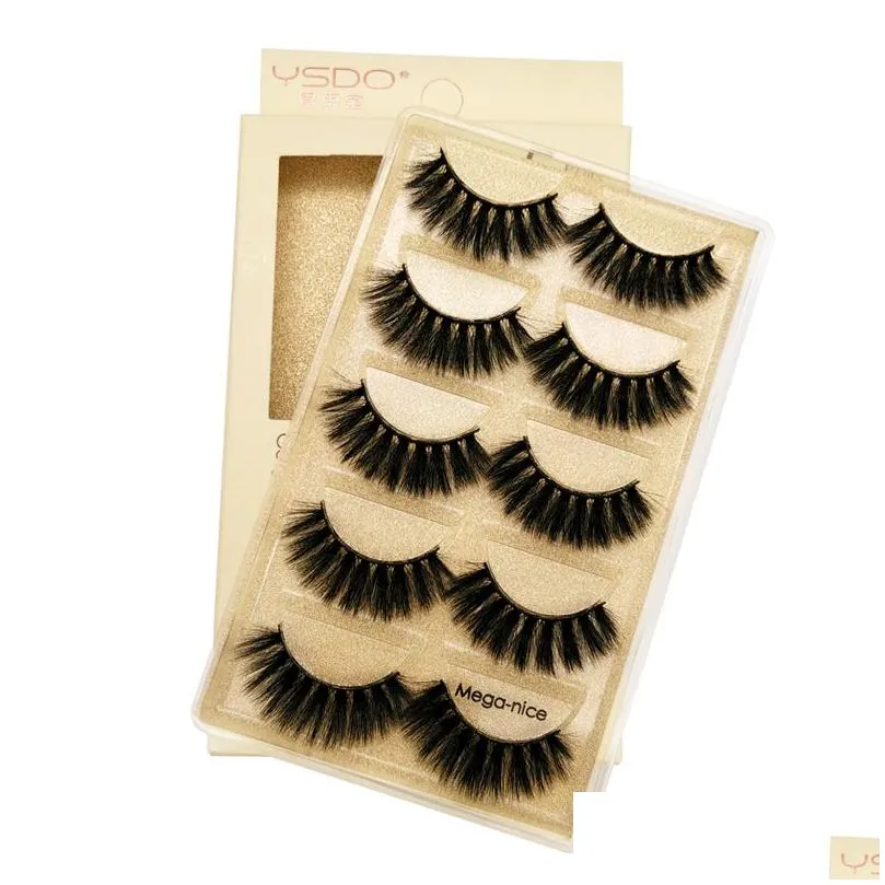 wholesale 5 pairs eyelashes mink strip lashes dramatic lash natural 3d eyelash makeup false eyelashes cilios maquiagem factory price