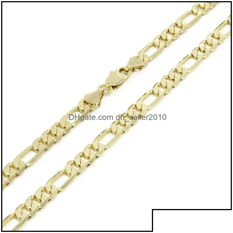 Chains 14K Yellow Real Solid Gold 8Mm Italian Link Chain Necklace 24 Inches Drop Delivery 2022 Jewelry Necklaces Pendants Dh3Iw