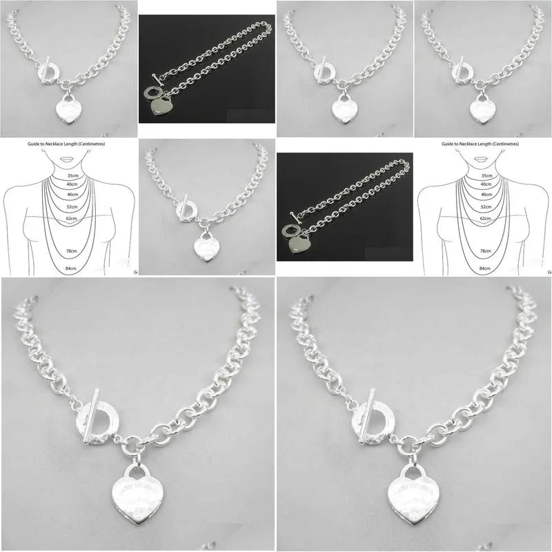 Pendant Necklaces Design Man Women Fashion Necklace Pendant Chain S925 Sterling Sier Key Return To Heart Love Brand Charm With Box Dro Dhzva