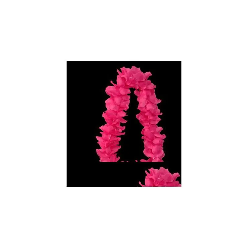 Decorative Flowers & Wreaths Wedding Party Decoration Hawaiian Flowers Necklace Wreaths Grass Skirts Accessories Artifical Colorf Drop Dhvjd