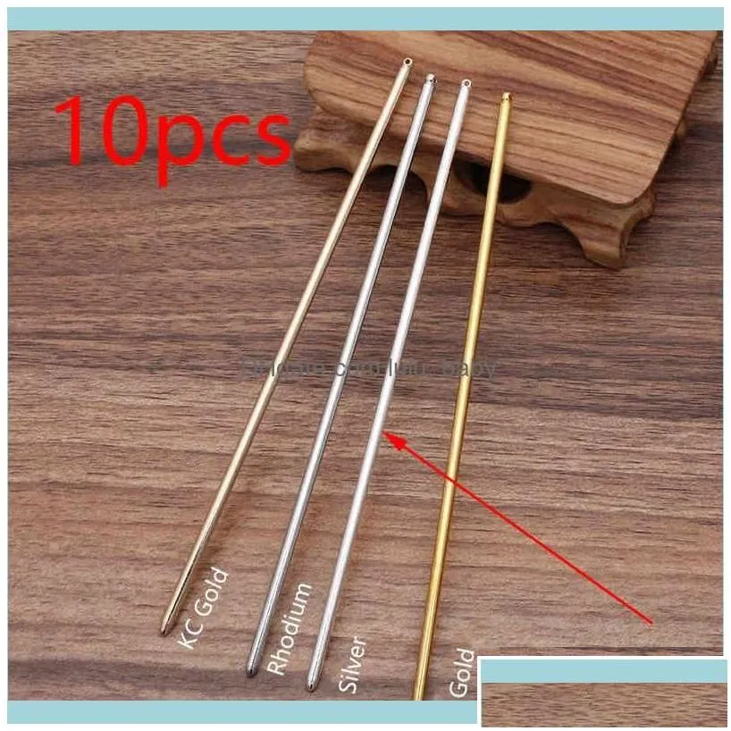 Headbands Jewelry10Pcs 125Xm Metal Iron Pins Blank Base Setting Hair Stick For Women Jewelry Bks Findings Components Diy Aessories Dr Dhnsr