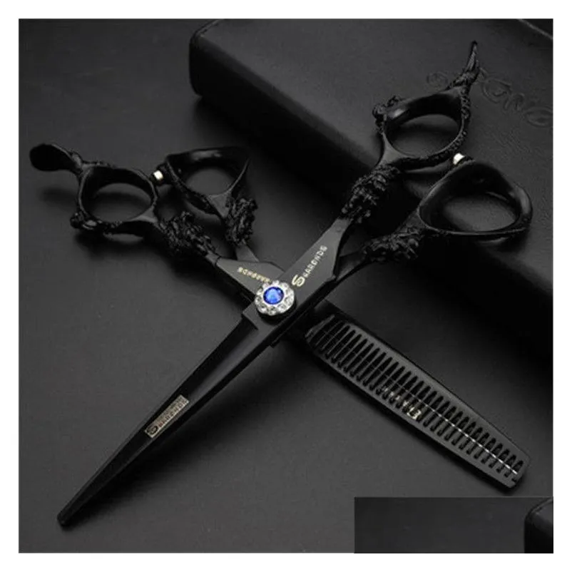 Hair Scissors Japan Original 6.0 Professional Hairdressing Scissors Barber Set Hair Cutting Shears Scissor Haircut Drop Delivery Hair Dhp8G