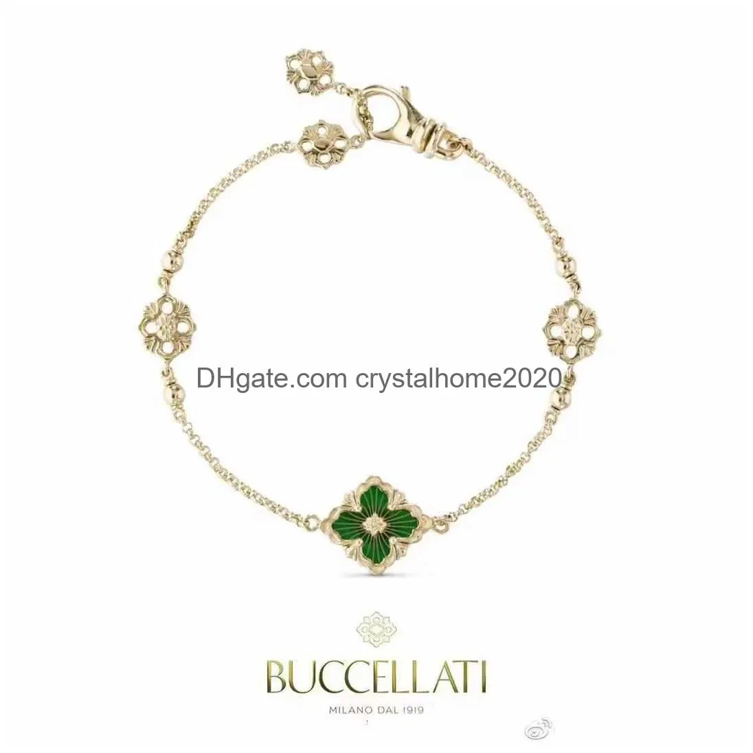 Pendant Necklaces Designer Buati Top Four Leaf Grass Italian Diamond Brushed Necklace Bracelet Collar Chain Can Be Double Sided Fashio Dhrwg