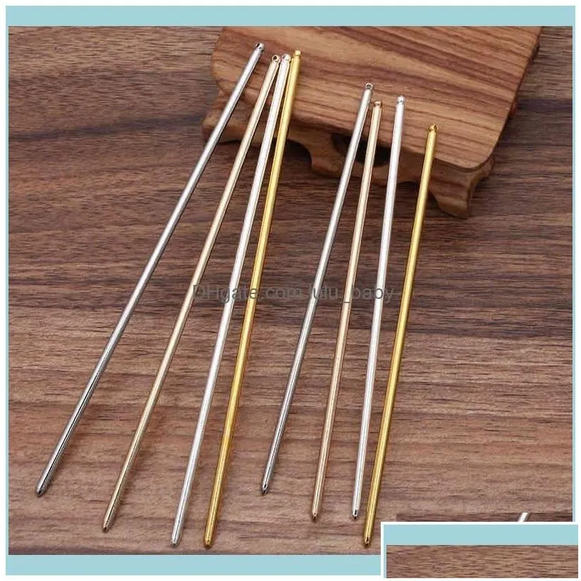 Headbands Jewelry10Pcs 125Xm Metal Iron Pins Blank Base Setting Hair Stick For Women Jewelry Bks Findings Components Diy Aessories Dr Dhnsr