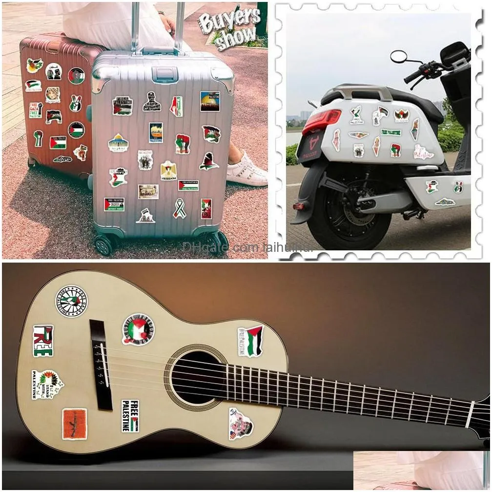 50pcs palestine stickers palestinians graffiti stickers for diy luggage laptop skateboard motorcycle bicycle stickers