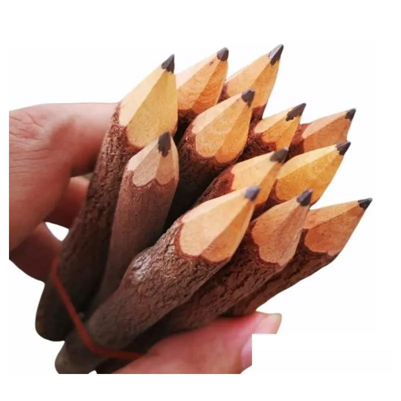 Ballpoint Pens Wholesale Creative Ecological Wood Ballpoint Pen Pencil Handmade Wooden Branch Write Pens School Supplies Stationery Gi Dhyn3