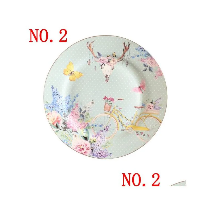 pastoral bone china dishes and plates 8 inch porcelain cake dish pastry fruit tray ceramic tableware steak dinner plate decoration