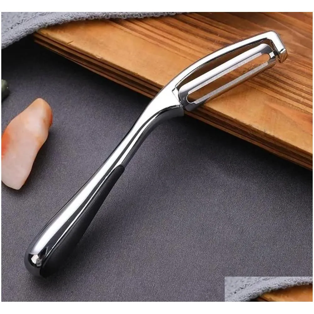 Fruit & Vegetable Tools Kitchenware Peeler Fruit Vegetable Tools Stainless Steel Metals With Sharpen Knives Wholesale Aa Drop Delivery Dhj7T