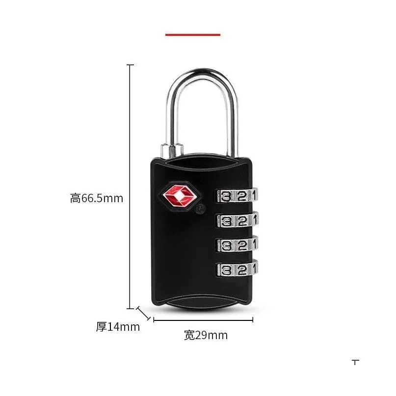 Other Household Sundries Wholesale Travel Goods Tsa Cus Lock Padlock Tsa309 Code Mti-Purpose Four-Digit Drop Delivery Home Garden Hous Dholn