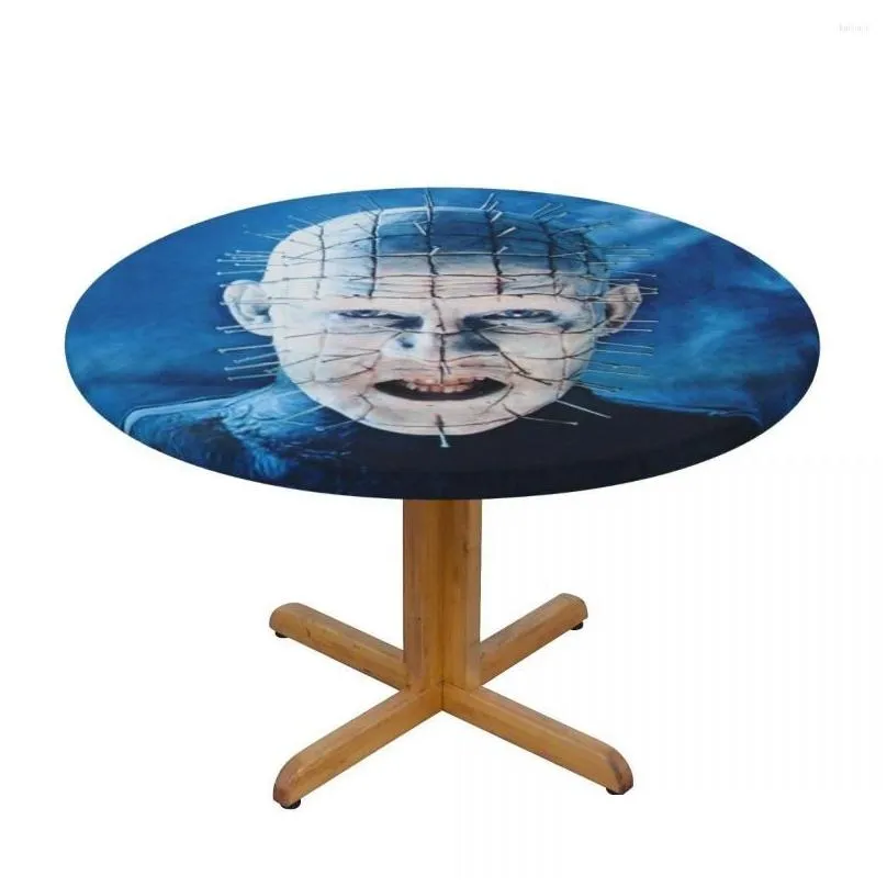 Table Cloth Round Fitted Hellraiser Waterproof Tablecloth 45-50 Er Backed With Elastic Edge Drop Delivery Dhaov