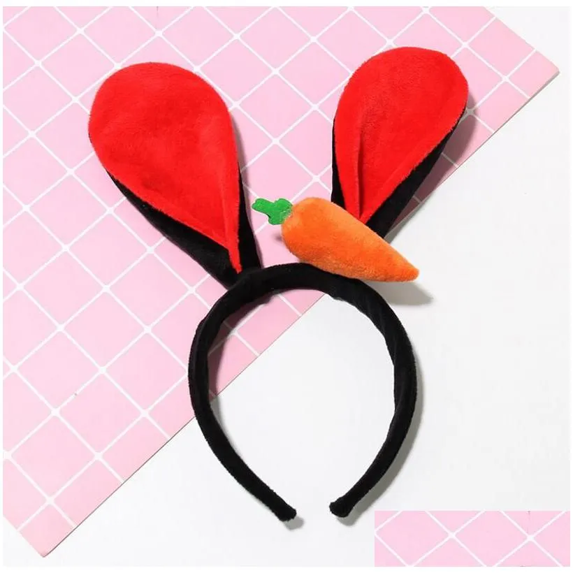 Party Hats P Rabbit Ears Headband Carrot Cosplay Equipment Stage Performance Props Hair Accessories Adt Headwear Dress Up Drop Deliver Dhzi2