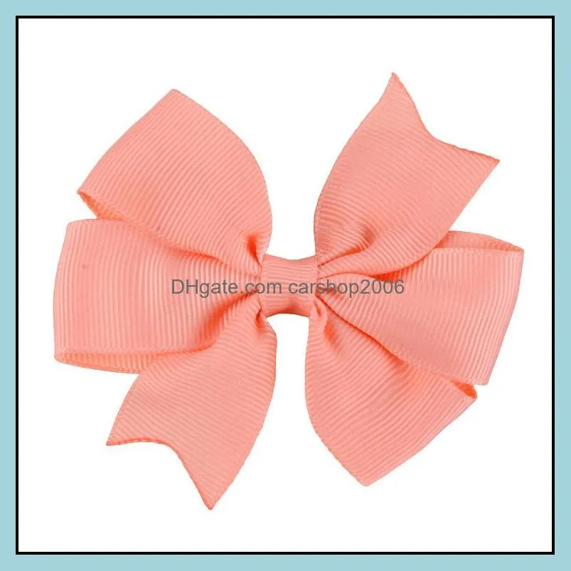 Hair Clips & Barrettes Baby Girls Hair Bows Alligator Clips 3 Inch Grosgrain Ribbon Fashion Barrettes For Infants Toddler Kids Teens Dhbwl