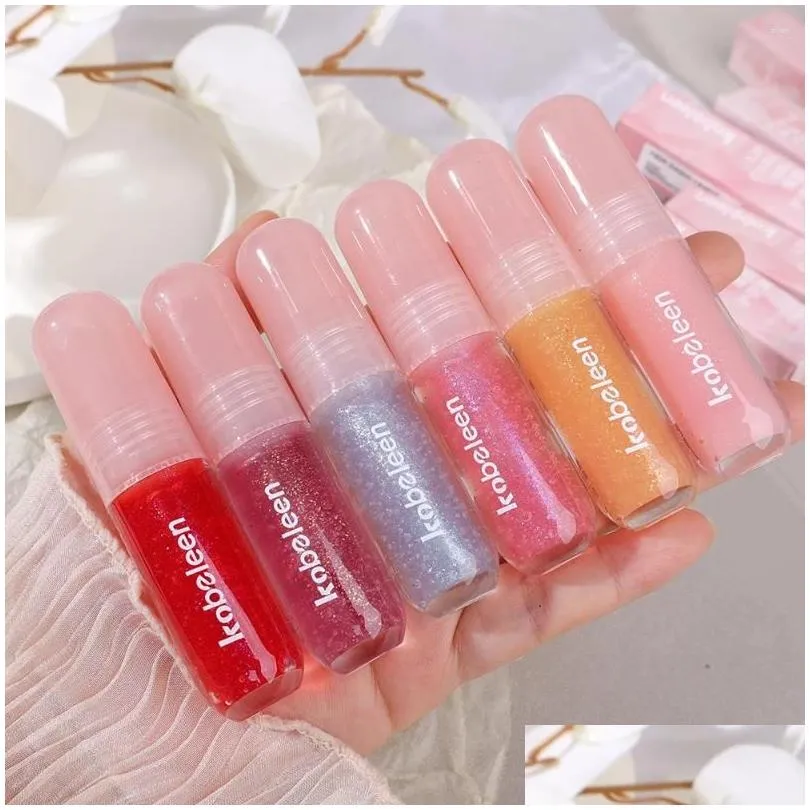 lip gloss 6 colors transparent water light shiny waterproof glossy long lasting natural jelly oil women lips makeup cosmetic