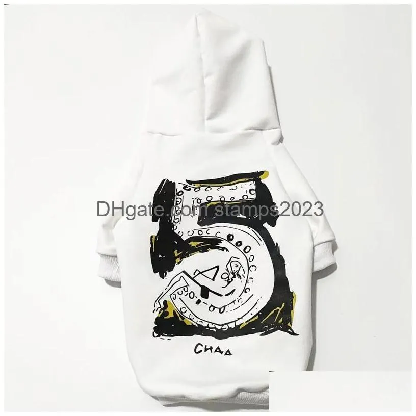 Dog Apparel Autumn Winter Thickened Dogs Hoodie Fashion Brand Hooded Shirt Cat Dog Clothes Jackets Schnauzer Bichon Drop Delivery Home Dhxon