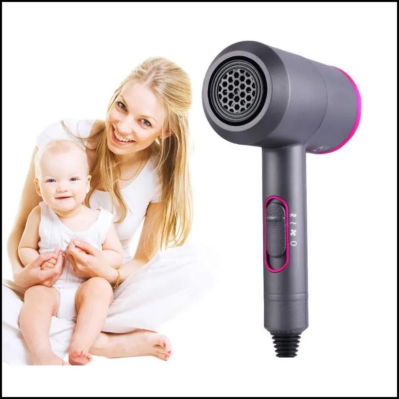 Hair Dryers Hair Dryer Negative Lonic Hammer Blower Electric Professional Cold Wind Hairdryer Temperature Care Blowdryer Drop Delivery Dhlvn