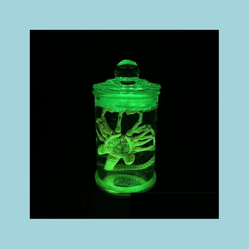 Decorative Objects & Figurines Decorative Objects Figurines Alien Jar Xenomorph Specimen Faceher Embryo Glass Movie Prop Replica 23022 Dhpjo