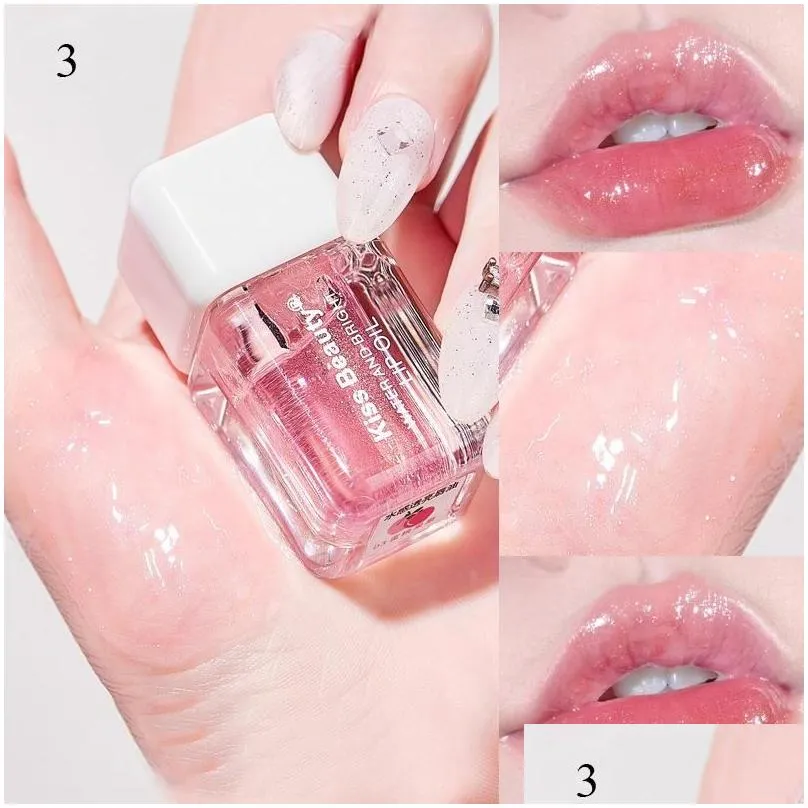 Lip Gloss Translucent Glaze Crystal Jelly Moisturizing Lips Oil Plum Makeup Y Plump Glow Tinted Plumperlip Drop Delivery Dhxpb